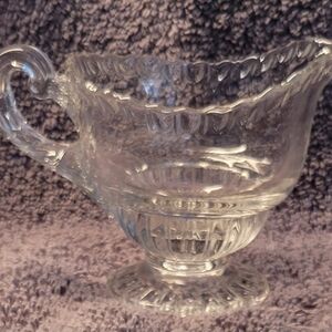 Beautiful Vintage Clear Glass Creamer